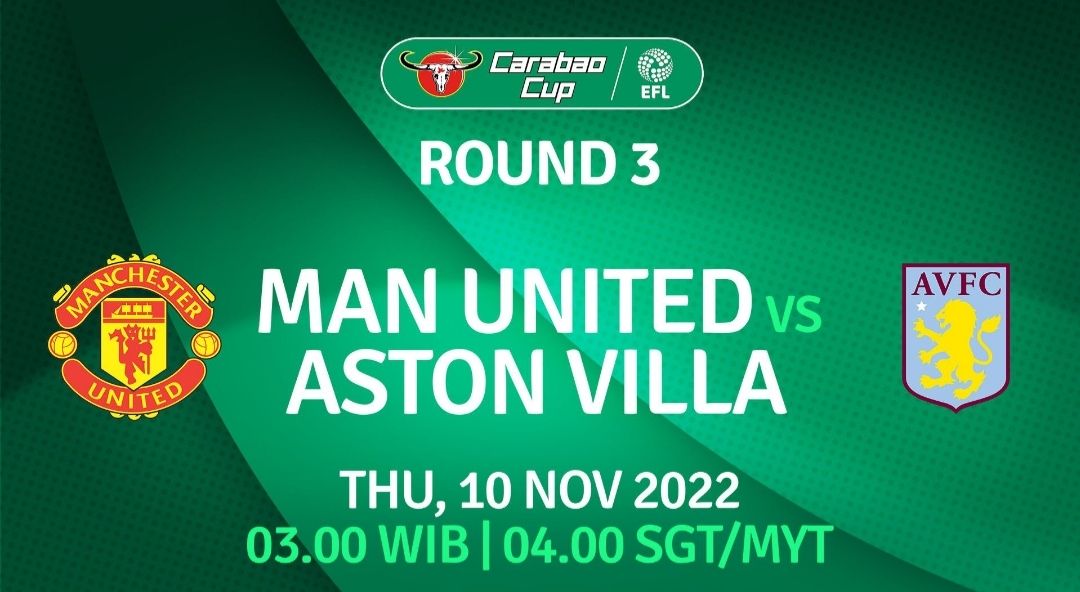LINK Live Streaming Carabao Cup: Manchester United Vs Aston Villa, The Red Devils Bisa Tuntaskan Dendamnya ? 