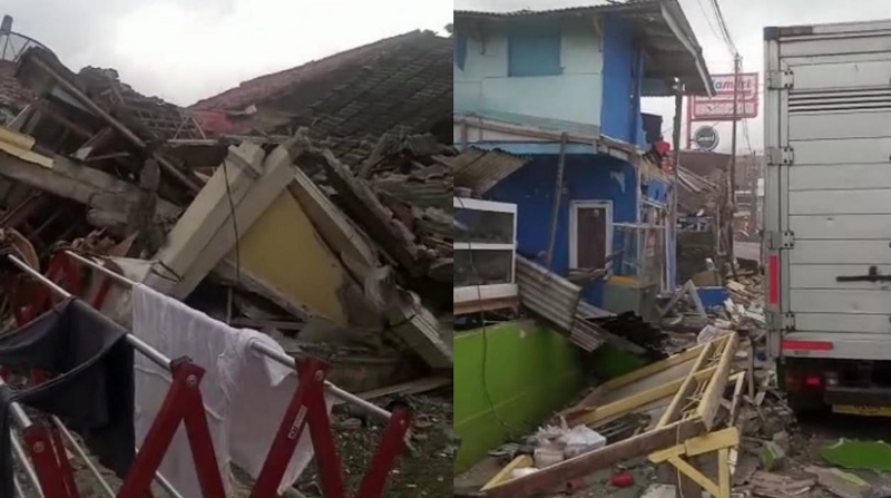 Gempa Cianjur Buat Rumah Hingga Patung Ayam Roboh dan Terasa Hingga Jakarta Serta Wilayah Bandung 