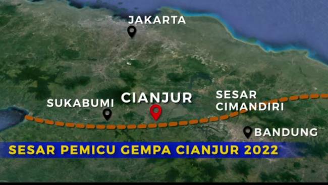 DAFTAR Daerah yang Dilewati Sesar Cimandiri Penyebab Gempa Cianjur, Membentang dari Banten Hingga Padaralang Kab Bandung Barat ! 