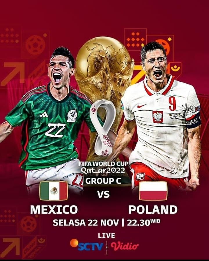 LINK Live Streaming Piala Dunia 2022 Qatar: Meksiko Vs Polandia ! Lewandowski Bisa Tunjukan Kapasitasnya ? 