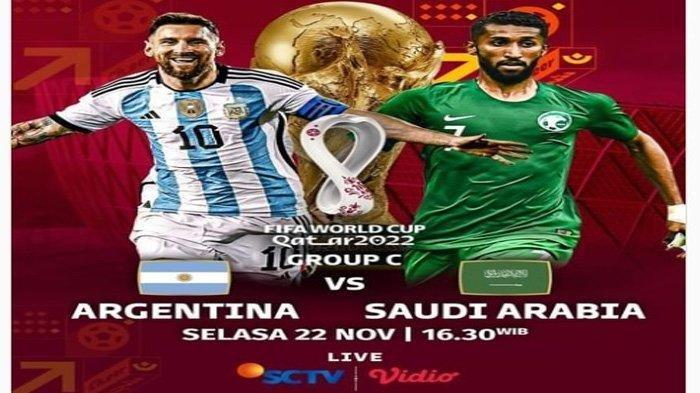 LINK Live Streaming Piala Dunia 2022 : Argentina vs Arab Saudi 
