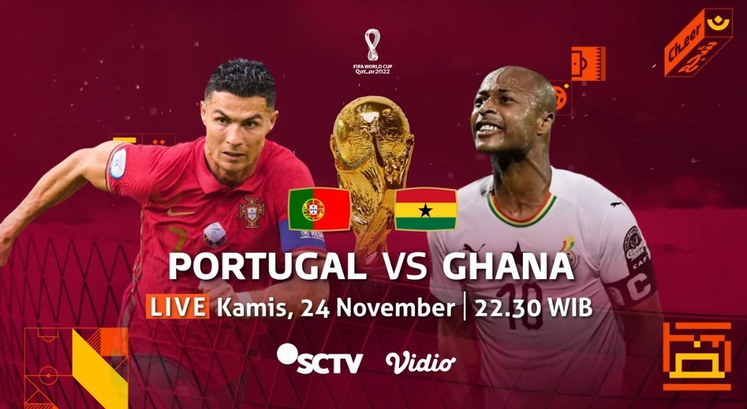 LINK live Streaming Piala Dunia 2022 Qatar: Portugal Vs Ghana, Cristiano Ronaldo Bakal Tampil ? 
