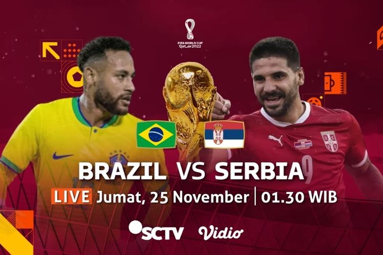 LINK Live Streaming Piala Dunia 2022 Qatar: Brasil vs Serbia, Tim Samba Incar Kemenangan Pertama Tapi Cukup Menyulitkan ! 