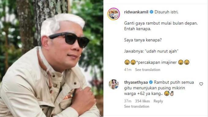 Presiden Jokowi Berikan Kode Rambut Putih Untuk Presiden Selanjutnya, Ridwan Kamil Langsung Edit Foto Menjadi Rambut Putih ! 