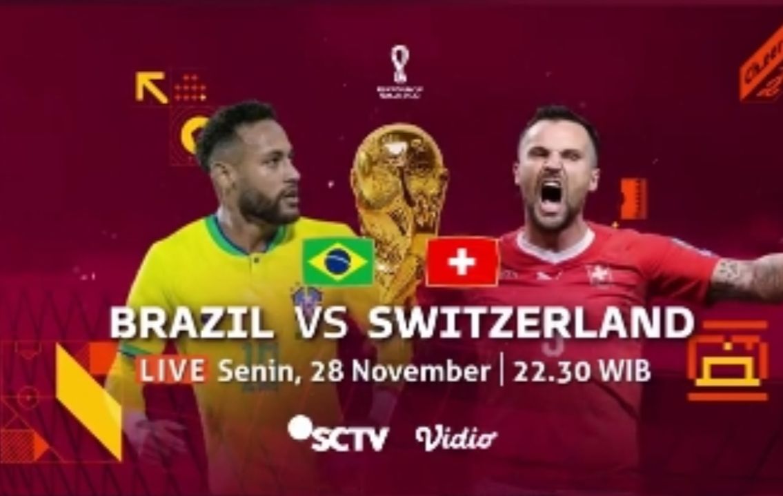 LINK Live Streaming Piala Dunia 2022 Qatar: Brasil Vs Swiss, Tim Samba Tanpa Neymar ! 