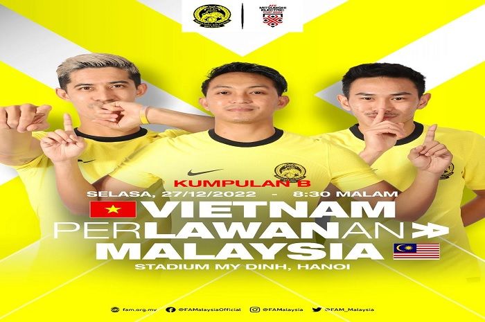 LINK Live Streaming AFF 2022: Vietnam Vs Malaysia, The Golden Star Bisa Jinakan Harimau Malaya ? 