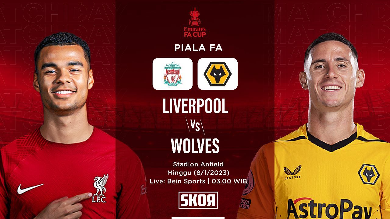 LINK Live Streaming FA CUP : Liverpool Vs Wolves, Klopp Mainkan Cody Gakpo Dong !  