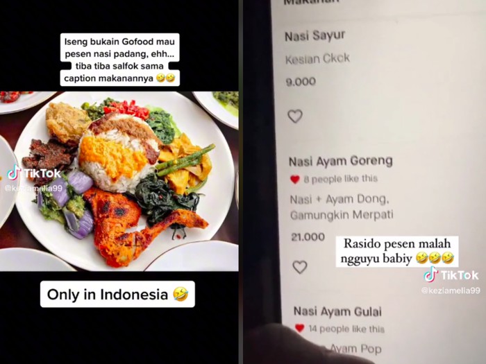 Viral Menu Nasi Padang di Rumah Makan Ini Bikin Ngakak ! 