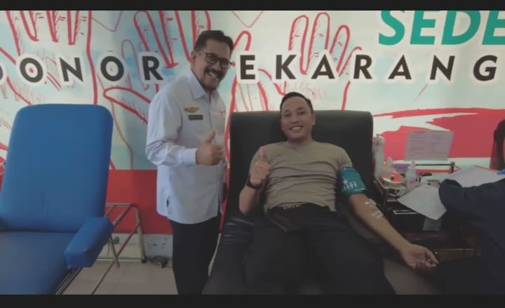 Aksi Peduli Kapolres Garut Donor Darah,  Satu Labu Darah Selamatkan Satu Nyawa