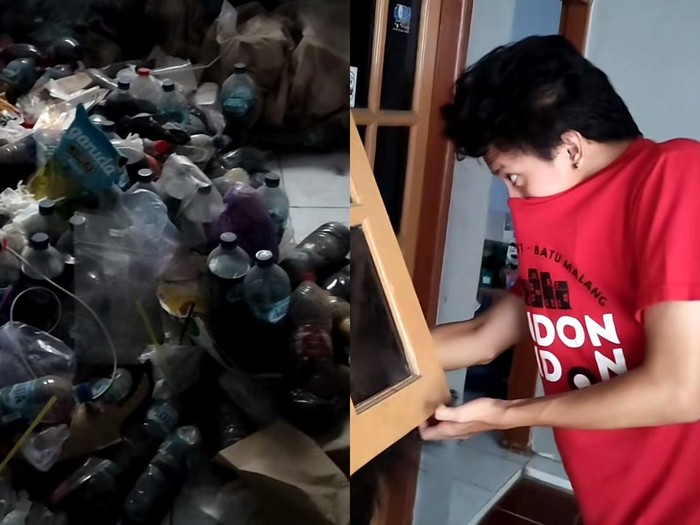 Viral! Kamar Anak Kos Penuh Sampah dan Plastik Bekas BAB