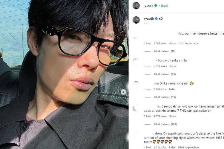 Pacaran dengan Han So Hee, Instagram Ryu Jun Yeol Dihujani Hujatan Netizen