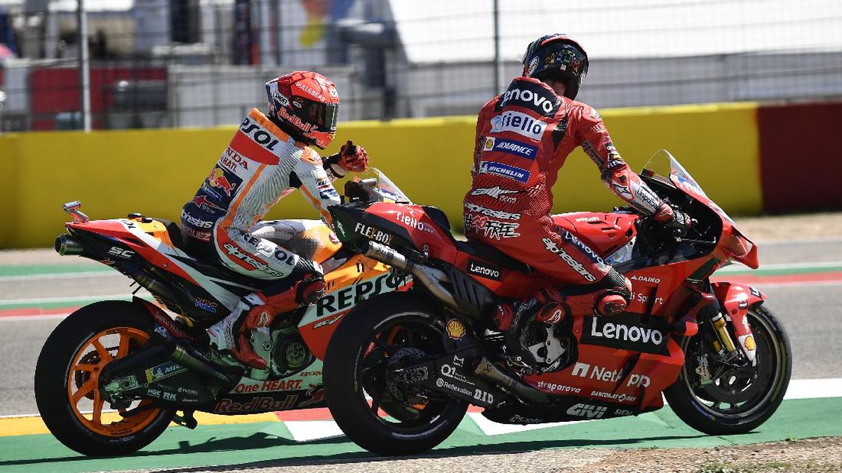 Bos Ducati Sebut Pertikaian Pecco Bagnaia dan Marc Marquez di MotoGP Portugal Sangat Disesalkan