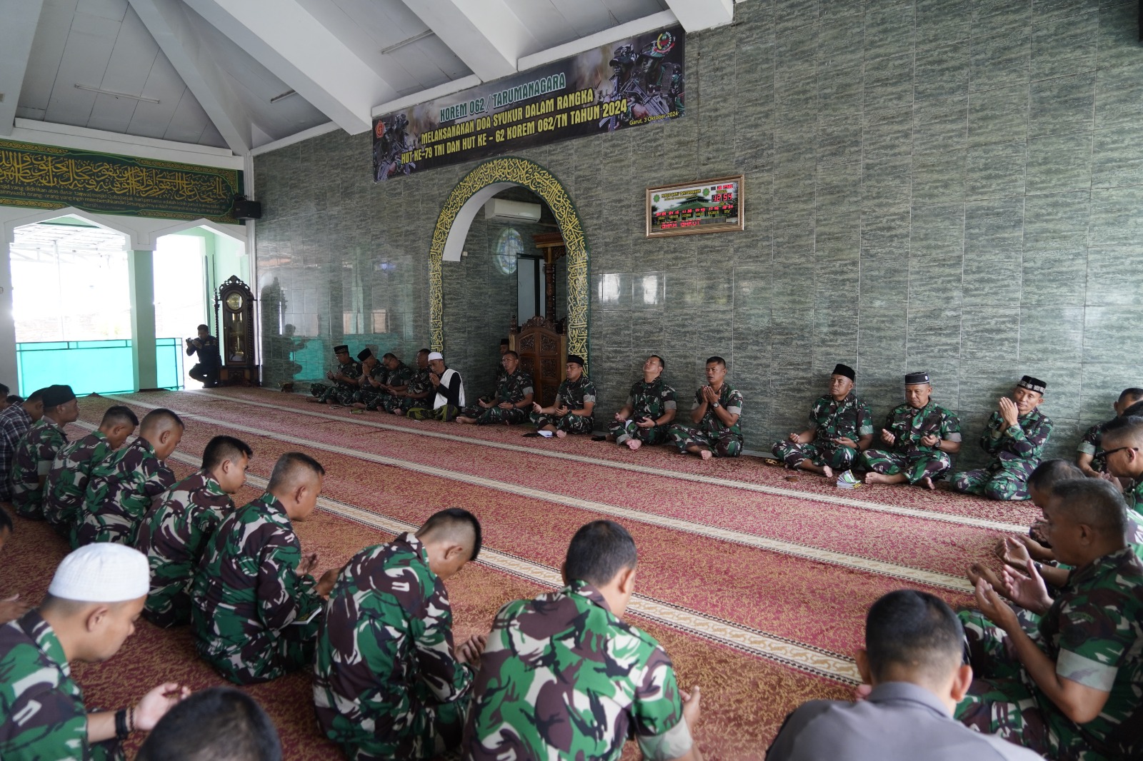 Korem 062/Tn Gelar Do’a Syukur Peringati HUT ke-79 TNI dan HUT k- 62 Korem 062/Tn