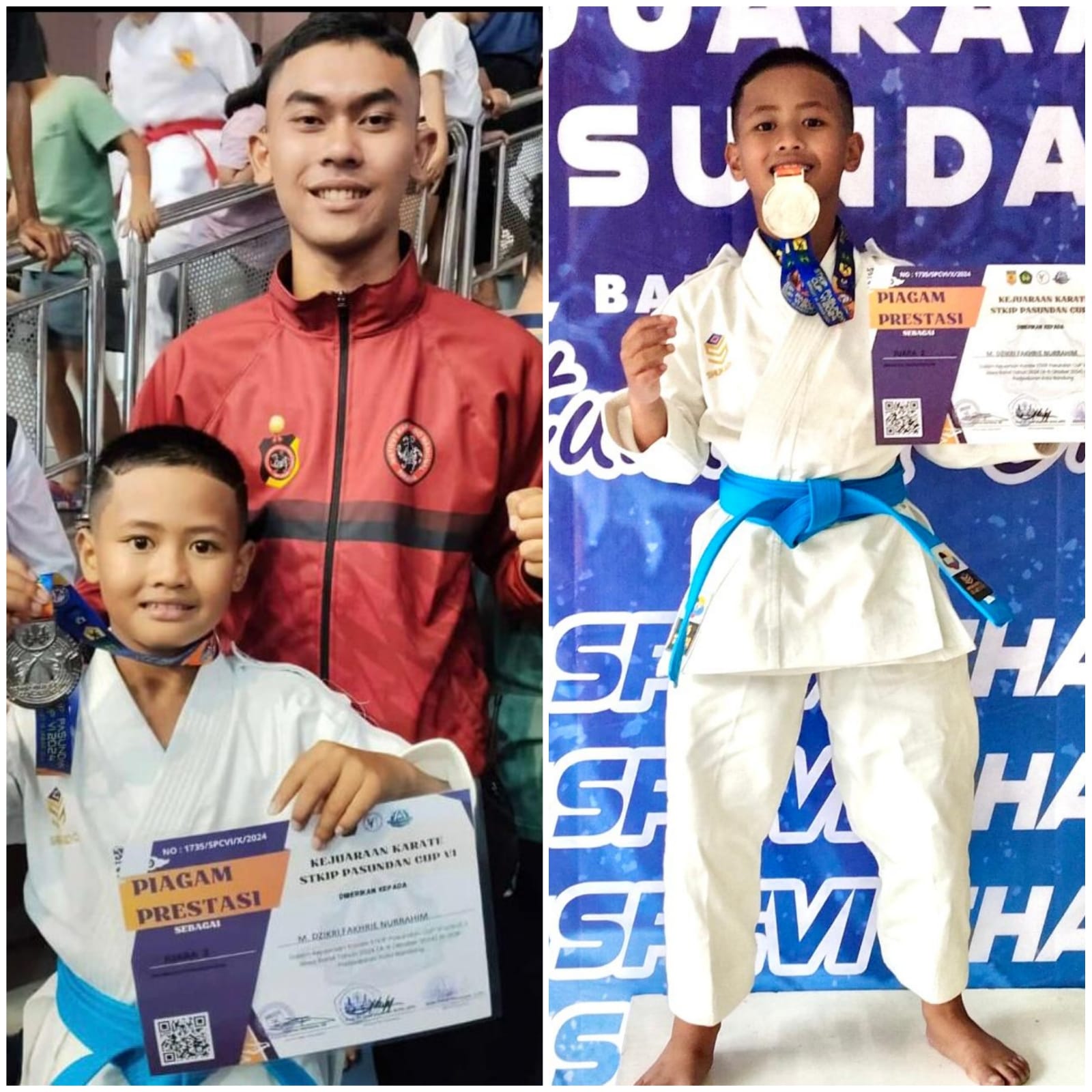 M. Dzkri Fahrie Nurrahim Raih Emas di Kejuaran Karate STKIP Pasundan