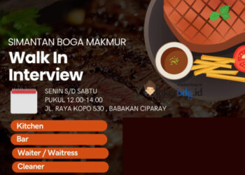 Walk In Interview! Simantan Boga Makmur Bandung Gelar Loker 4 Posisi Sekaligus
