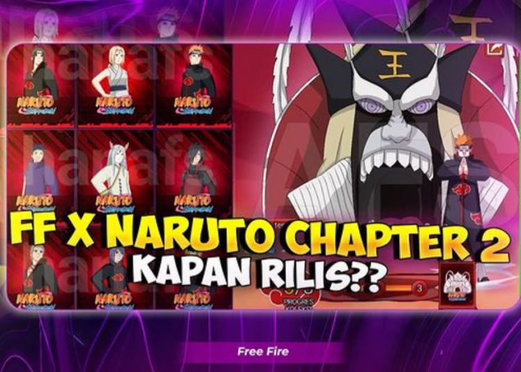 Bocoran Jadwal Rilis Free Fire x Naruto Part 2, Ada Klan Akatsuki Hingga Tsunade !