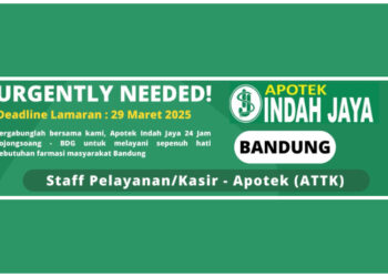 Info Loker Kasir! Apotek Indah Jaya Bandung Gelar Lowongan Buat Tamatan SMK