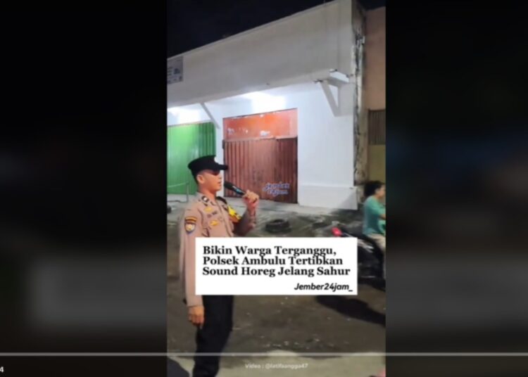 Sound Horeg di Jember Kena Razia Polisi saat Jelang Sahur (TikTok/@jember24jam_)