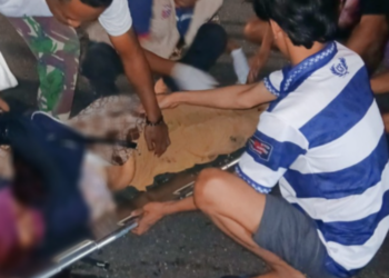 Kecelakaan Maut Antara Motor vs Truk Boks di Kromengan Malang (Istimewa)