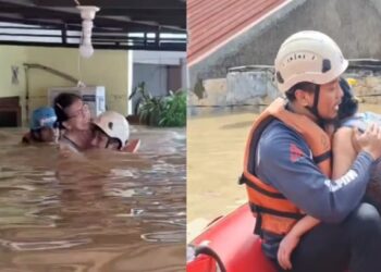 Ibu Paruh Baya di Bekasi Menangis Lemas (TikTok @Salam.aid)