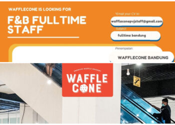 TANPA PENGALAMAN! Wafflecone Bandung Gelar Loker Posisi Staff, Minat?