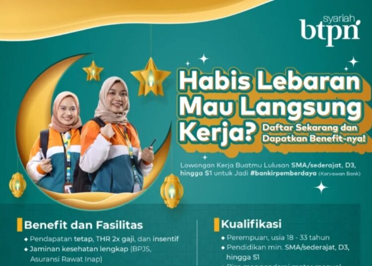 BTPN SYARIAH Jember Buka Loker Lulusan SMA hingga S1 (Instagram)