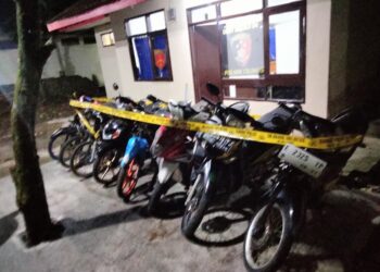 Polsek Cilimus Gagalkan Aksi Balap Liar di Jalan Lingkar Timur Kuningan, 8 Motor Diamankan