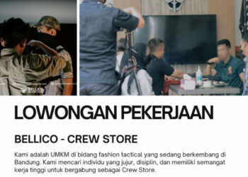 Lulusan SMA SMK Bisa Daftar! Bellico Bandung Buka Loker Posisi Crew Store