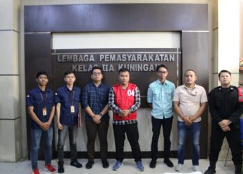 JN Tersangka Kasus Korupsi UPK MB Cibingbin Masuk Rutan Kelas IIA Kuningan