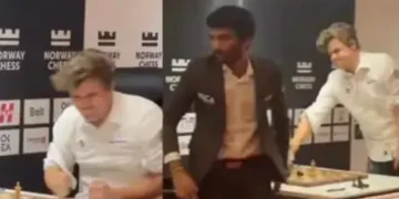 Viral di Media Sosial! Magnus Carlsen Gebrak Meja Usai Kalah dari Gukesh di Norway Chess 2025