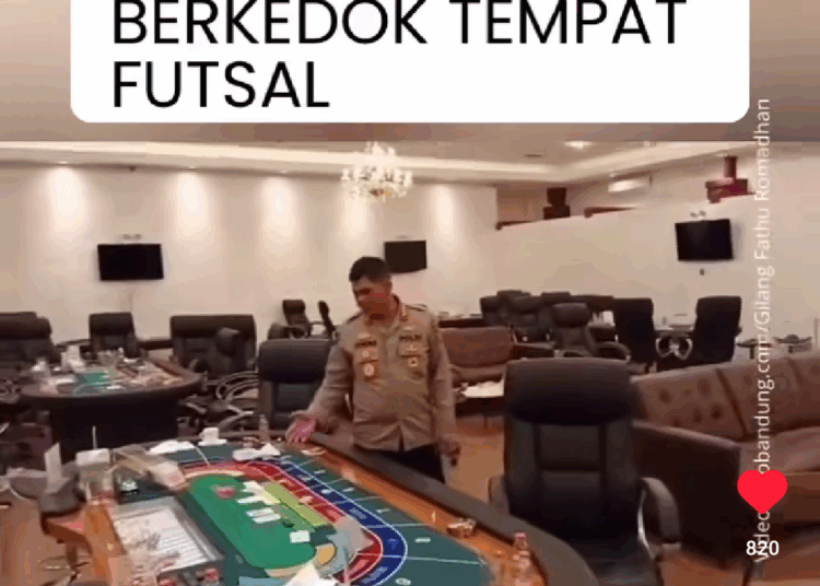 Judi Kasino Berkedok Tempat Futsal di Bandung Digerebek Polisi