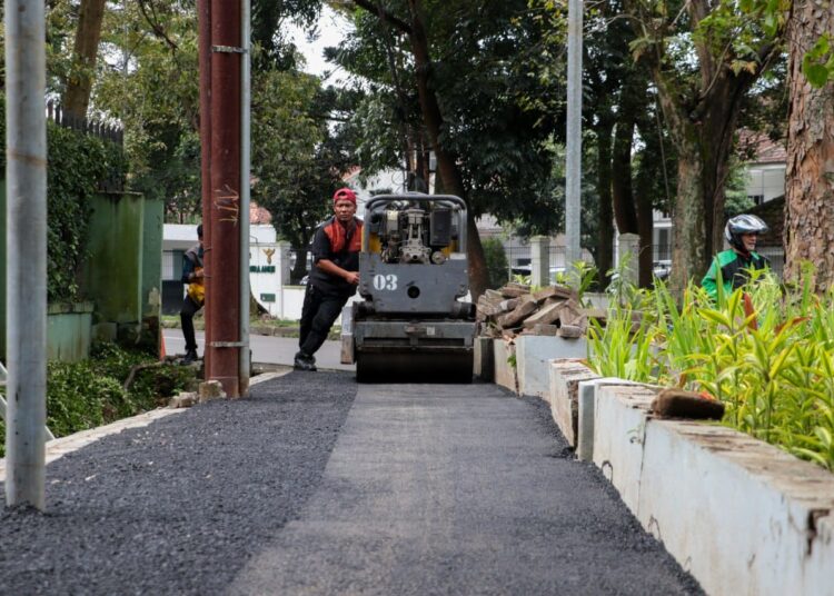 Trotoar Ramah Disabilitas dan Jogging Track di Taman Lalu Lintas Ditargetkan Rampung Pekan Depan