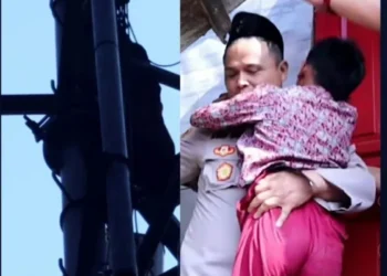 Heboh! Bocah SD di Pameungpeuk Panjat Tower 25 Meter Gara-Gara Tak Terima Dinasehati Guru