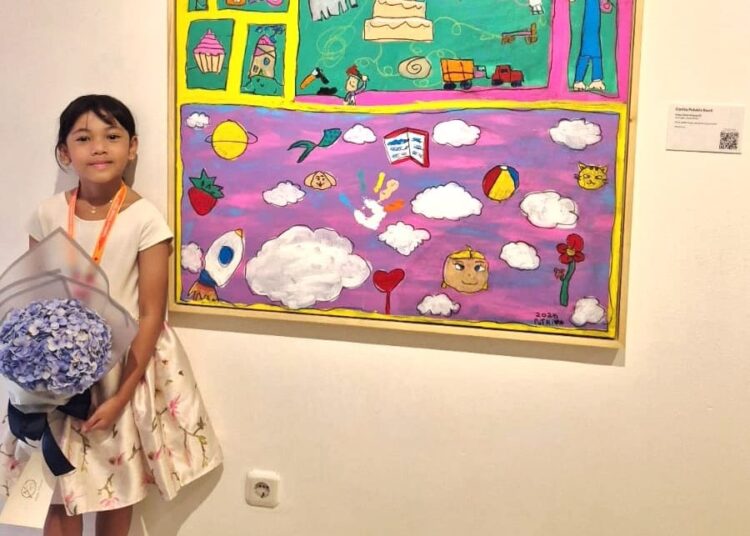 Putri Adara Krisna, Siswi SDN 2 Kuningan Tampil pada Kidz Biennale 2025 di Galeri Nasional Indonesia