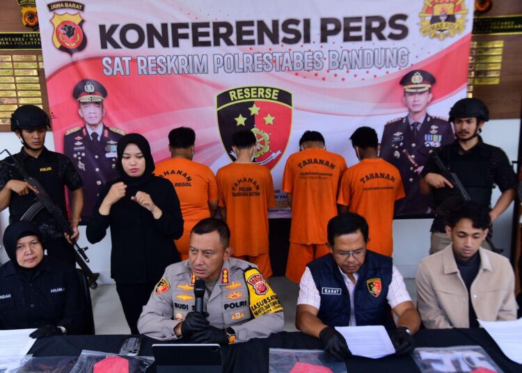 Satreskrim Polrestabes Bandung Ringkus 4 Pelaku Pengeroyokan