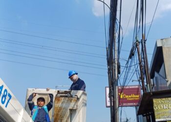 Banyak Lampu PJU di Cileunyi yang Mati Akhirnya Mulai Diperbaiki