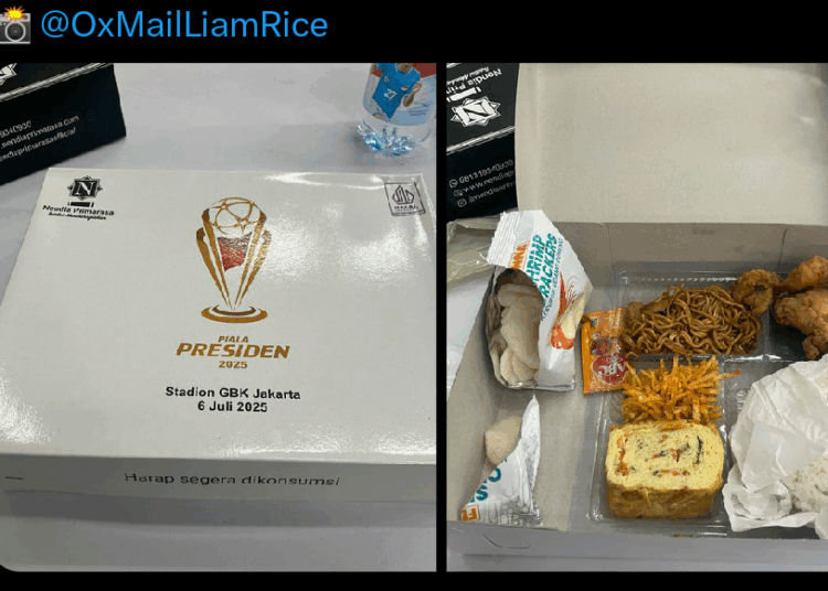 Jurnalis Inggris Puji Nasi Kotak di Piala Presiden 2025 Makanan Terenak yang Pernah Ia Makan, Ini Menunya