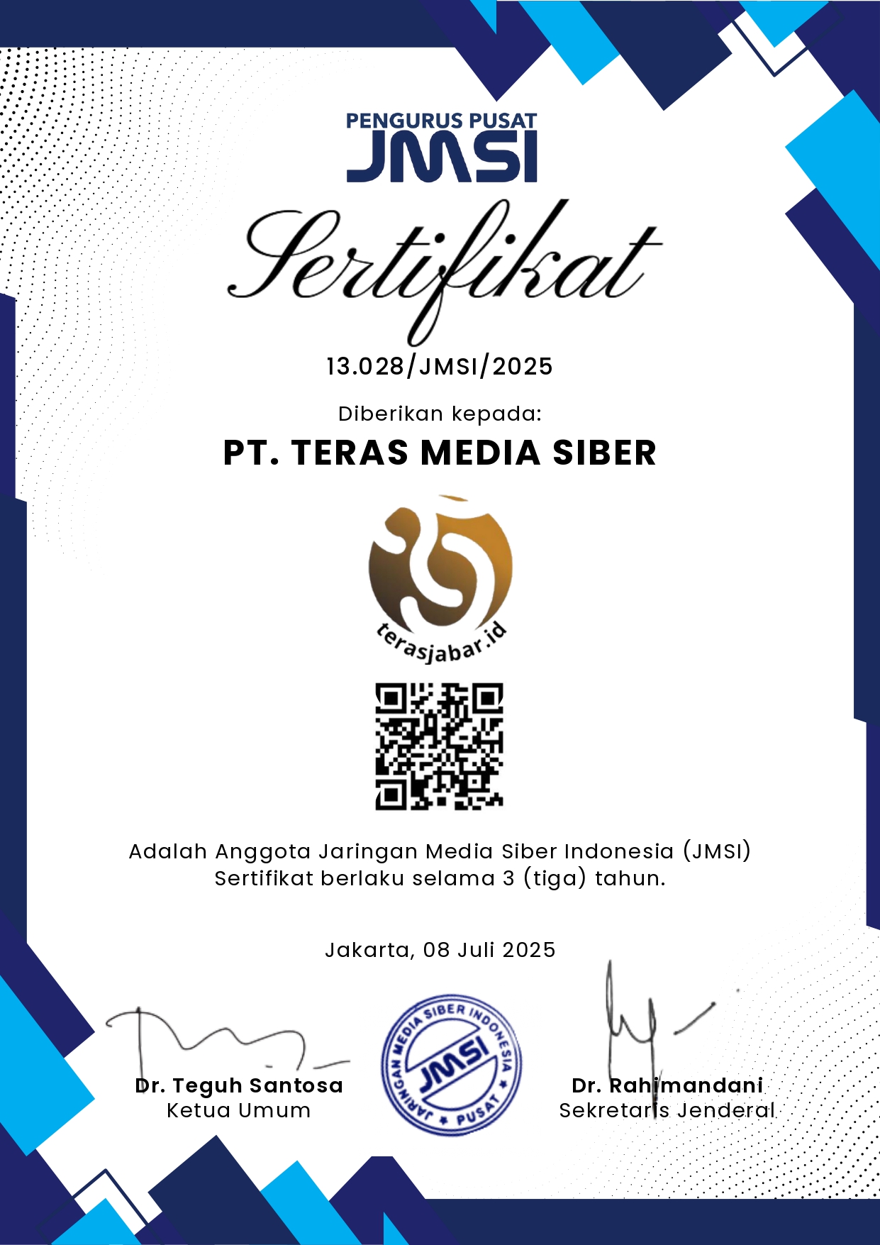Sertifikat JMSI