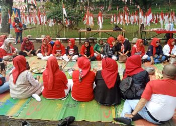 Syukuran dan Doa Bersama Menutup GMP di Halaman Gedung Linggarjati Kuningan