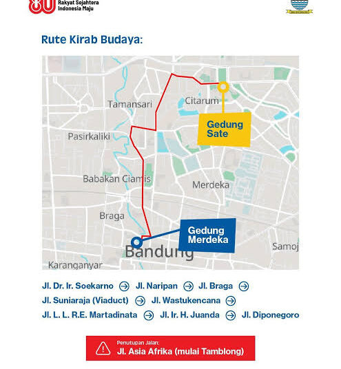Rute Kirab Budaya HUT ke-80 Jabar