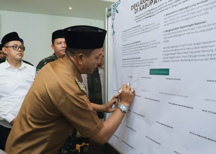 Berikut Isi Deklarasi Damai dan Aman Kabupaten Bandung