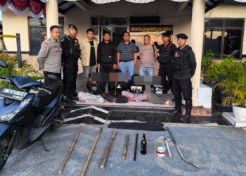 Ditemukan Sajam di TKP, Polisi Amankan 4 Remaja di Karangampel Indramayu