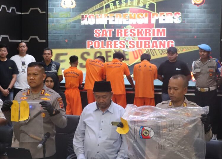 Bersama 6 Motor dan 3 Celurit, 4 Komplotan Begal di Subang Diringkus Polisi