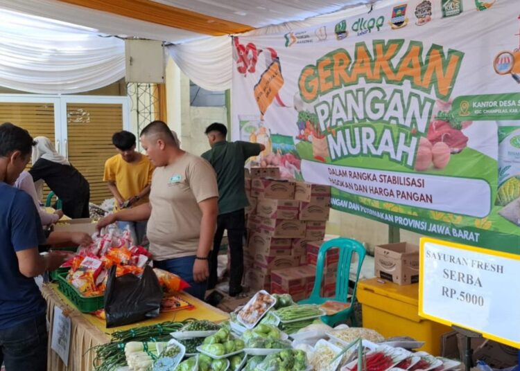 DKPP Bersama Komisi II DPRD Jabar Kembali Gelar Gerakan Pangan Murah di Cihampelas KBB