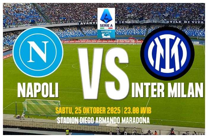 Prediksi Napoli vs Inter: Puncak Klasemen Jadi Taruhan
