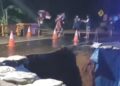Jembatan Penghubung Kabupaten Putus Diterjang Longsor, Polisi Lakukan Rekayasa Arus Lalu Lintas