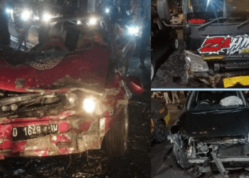 Tiga Mobil Tabrakan Beruntun di Jalan Raya Cinunuk, Ini Penyebabnya