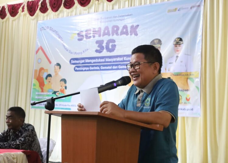 870 Anak dan Bumil Di Cigandamekar Menerima Makanan Tambahan di Semarak 3G