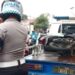 Motor Senggol Honda Brio Terjatuh di Tanjungsari, 1 Tewas Tergilas Bus dan 1 Terluka Parah