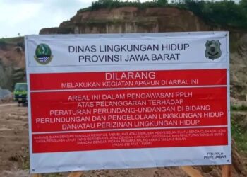 Pascabanjir dan Longsor Terjang Sumatera, Plang Larangan Terpasang di Lokasi Galian C Lingkar Nagreg